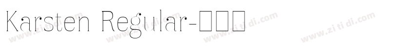 Karsten Regular字体转换